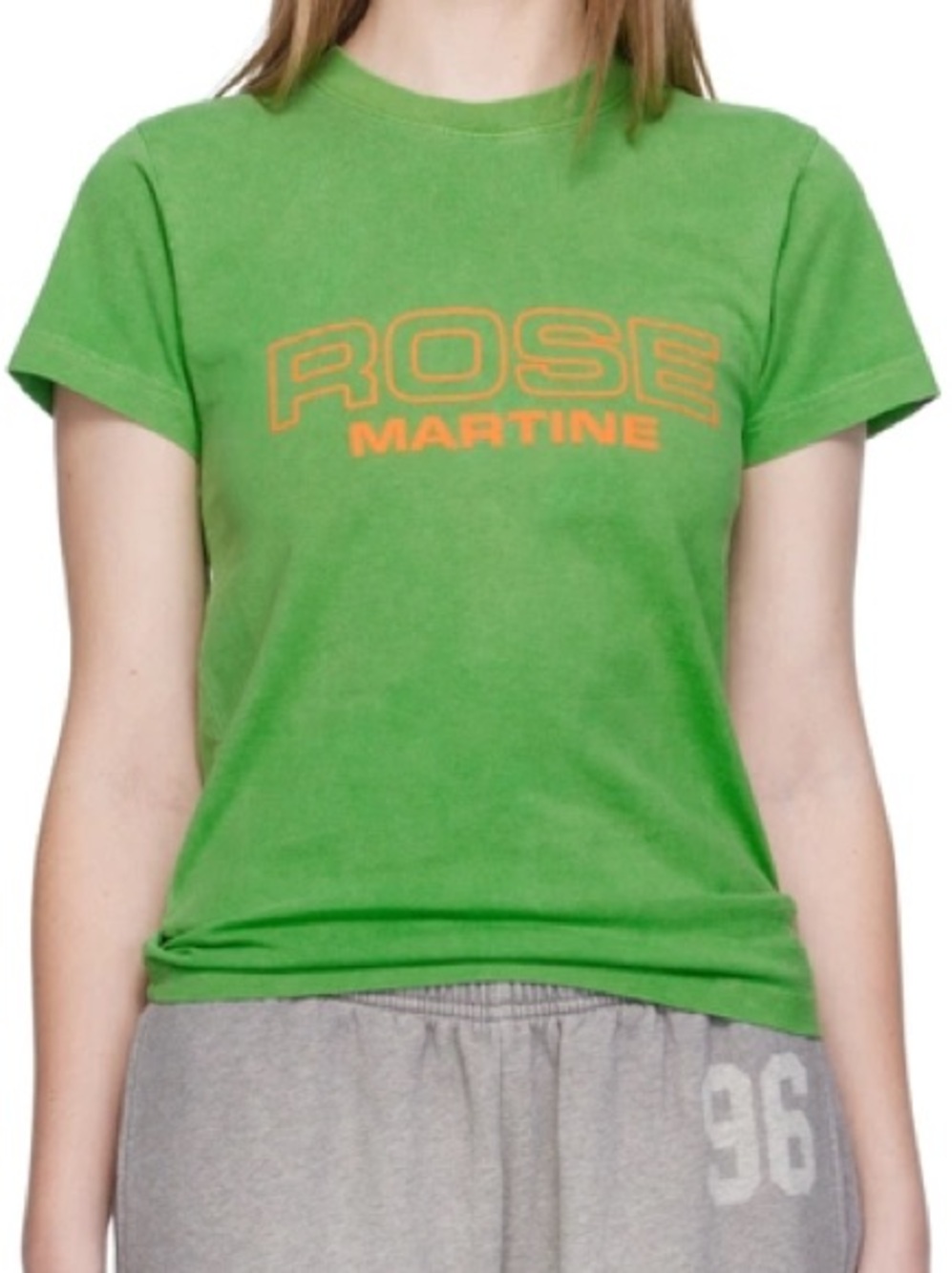 Martine Rose Shrunken T-shirt Green